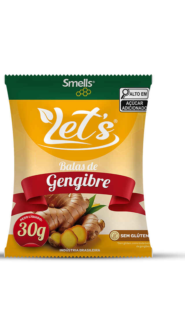Bala Let's Gengibre e Menta